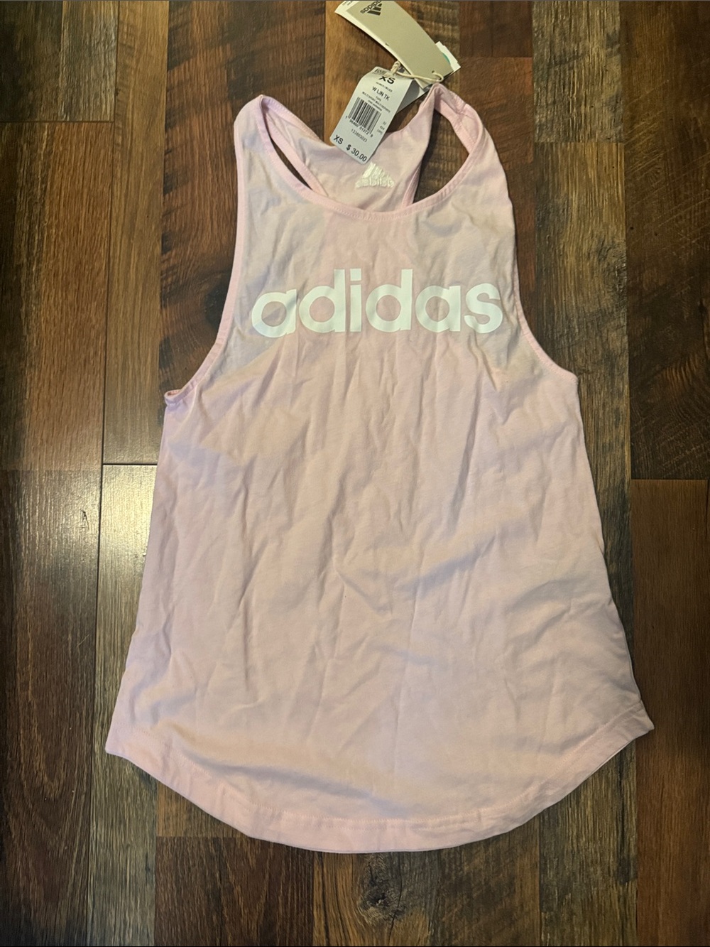 NWT adidas Light Pink Logo Racerback Tank Top